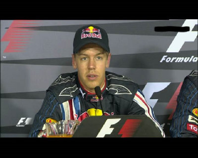 Vettel in der Pressekonferenz