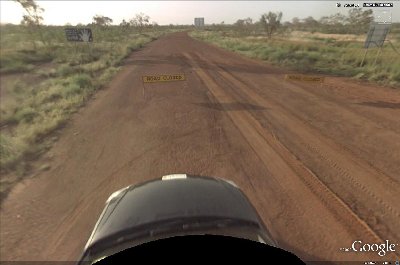 Tanami Track gesperrt für das Google-Mobil