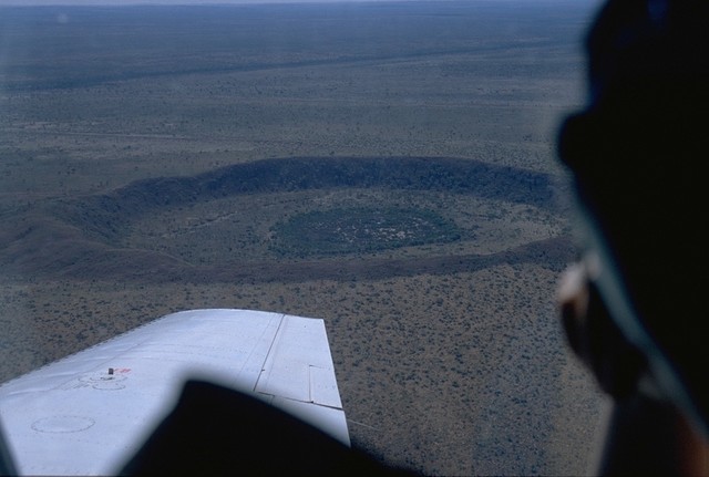 Aerial view Wolfe Creek Crater