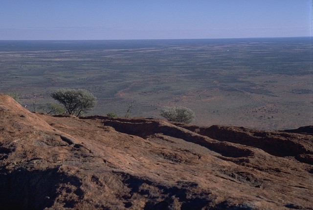 View into the plain from Ayers Rock