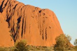 Detailaufnahme des Uluru am Abend