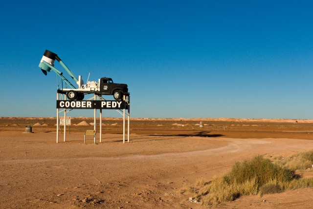 Ortsschild von Coober Pedy